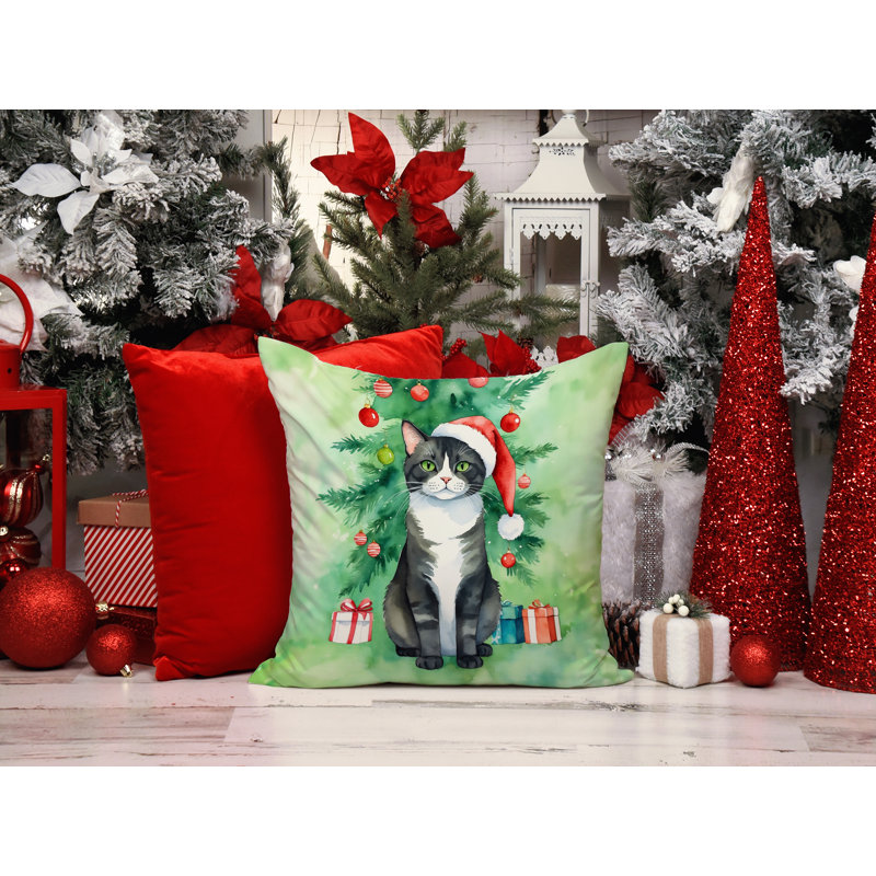 Coussin Cat, Carré 14 po, Polydactyle américain