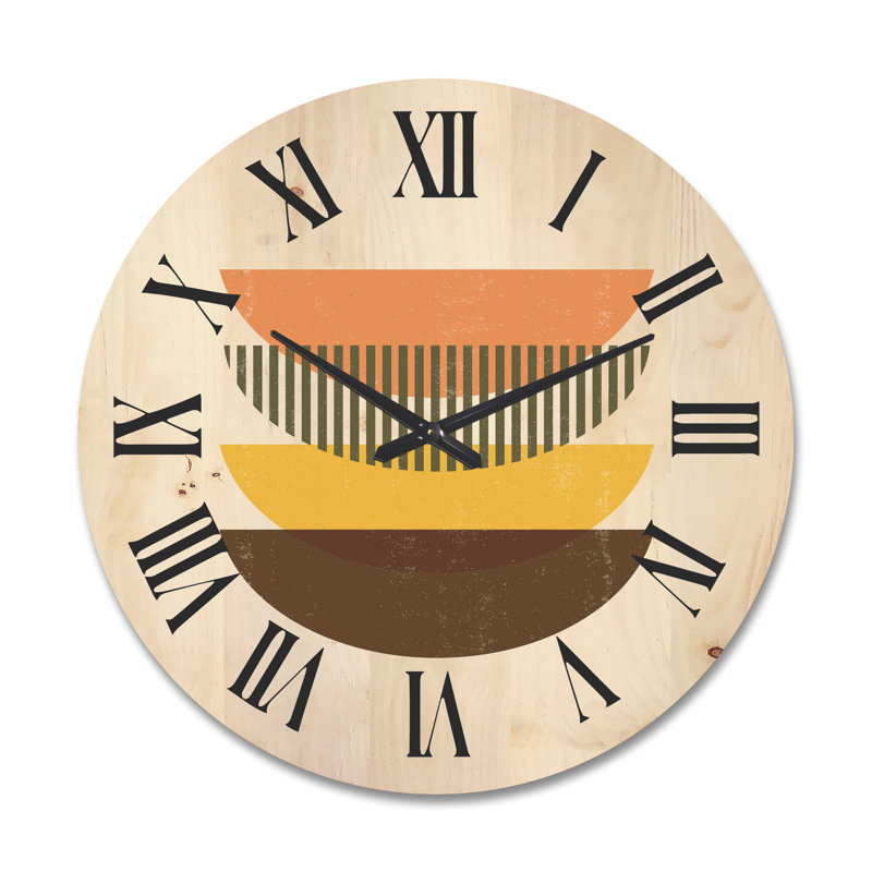 Horloge murale abstraite géométrique, Grand