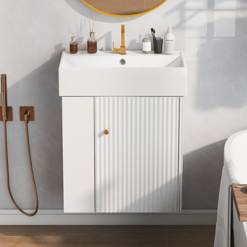 21.65 "Modern Hanging Bathroom Dressing Table with Ceramic Top