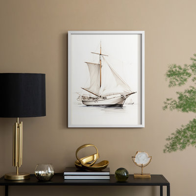 Reproduction encadrée rétro vintage nautique, impression XXI