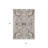3' X 5' Taupe And Ivory Damask Washable Indoor Outdoor Area Rug