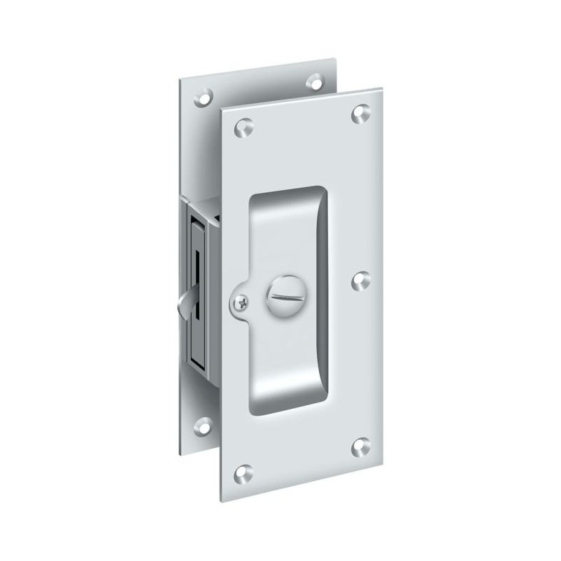 Pocket Door Hardware, Polished Chrome