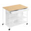 Chariot de cuisine roulant, îlot de cuisine sur roulettes, 27,6 po x 43,3 po x 35,4 po, pour la salle à manger