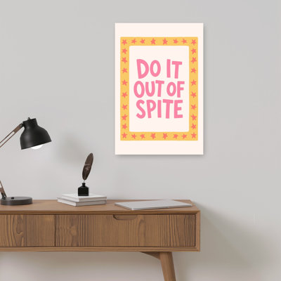 Do It Out Of Spite Bold Abstract Contemporary Landscape Nature Wall Art Print by Mathieu - Wrapped Canvas Print