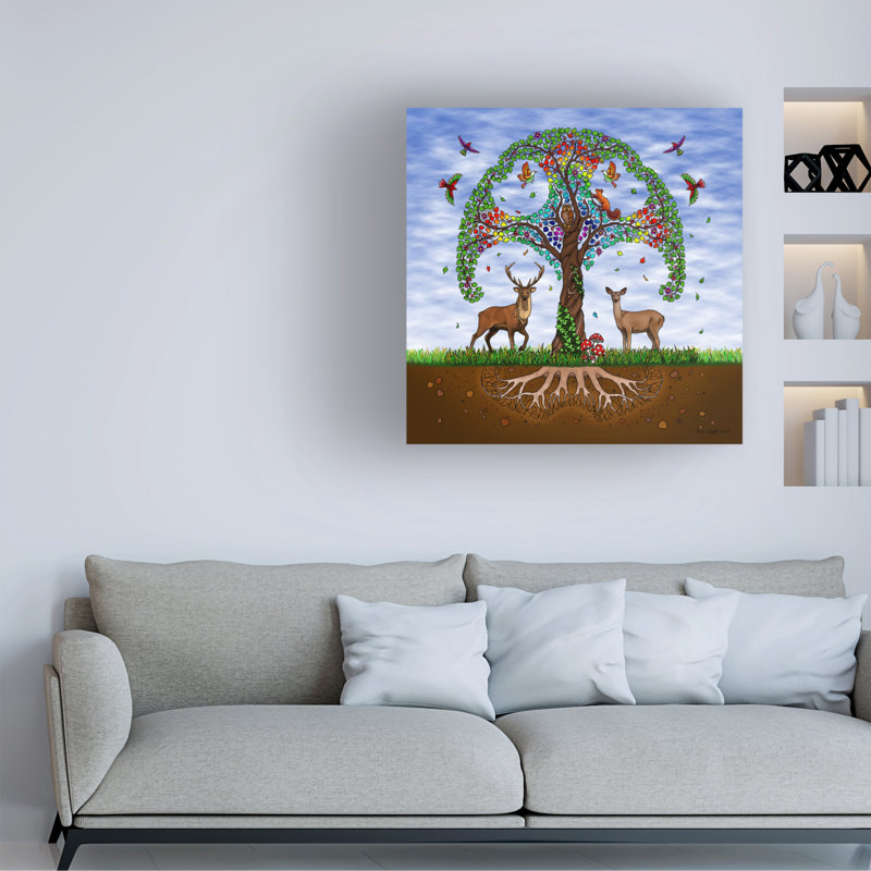«Tree of Life» par Aron Gadd - impression sur toile tendue, H 35 po x l 35 po x p 2 po