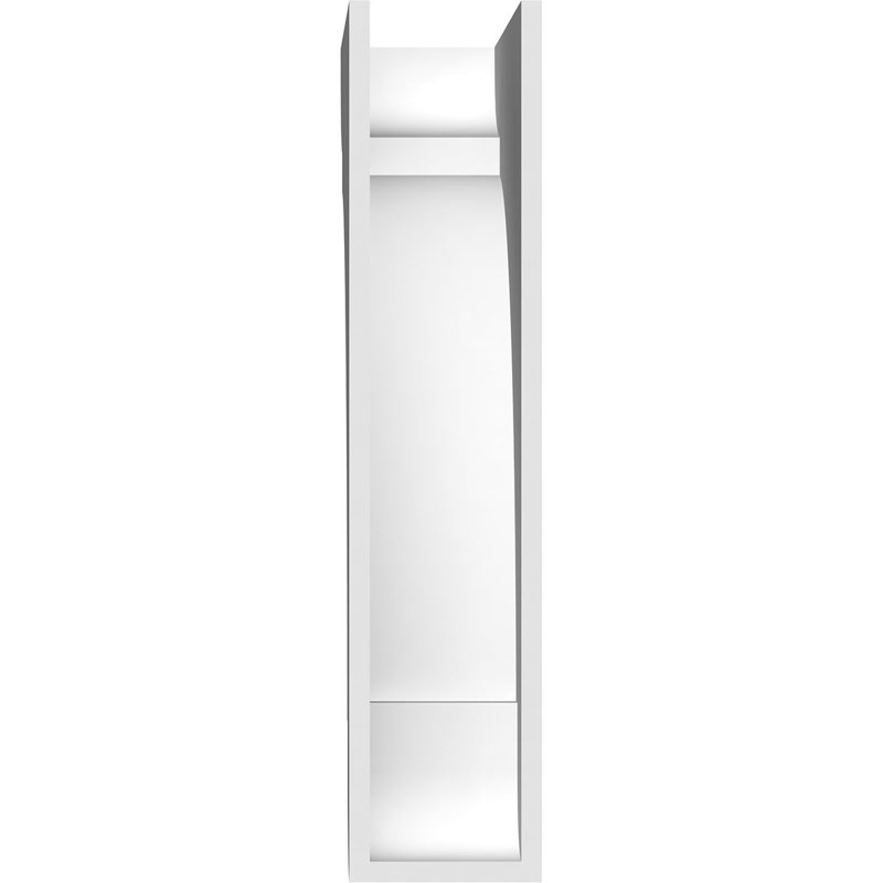 Corbeau standard en PVC de qualité architecturale standard, H 16 po x l 3 po x P 8 po