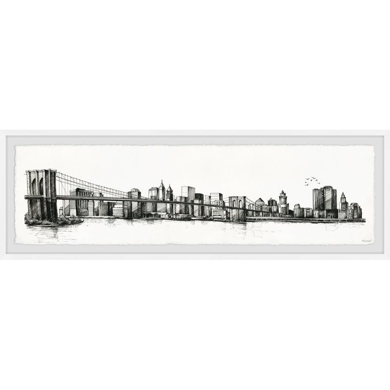 «Black Brooklyn» par Marmont Hill, reproduction d'art sur papier, H 15 po x l 45 po
