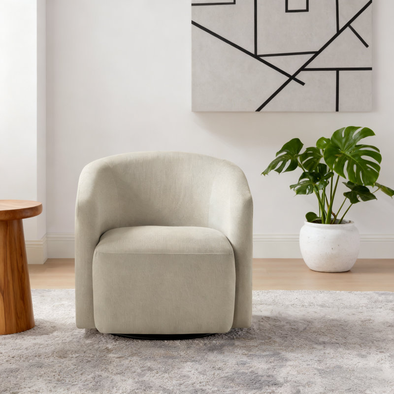Fauteuil demi-tonneau Modern, Blanc