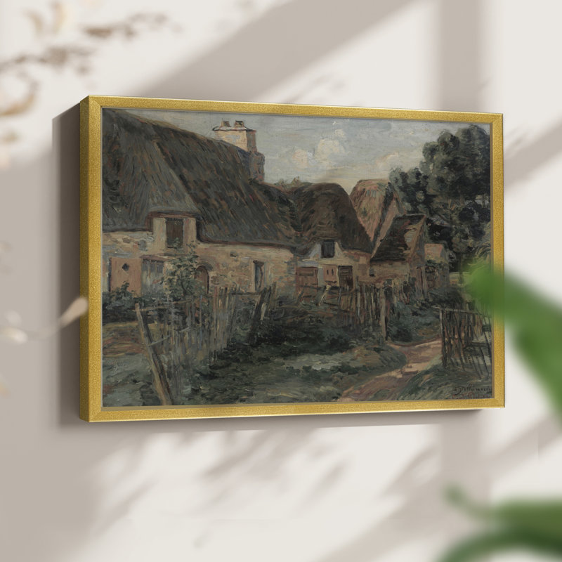 Paysages rétro-DCCDX-impression encadrée - réaménageable, H 22 po x l 28 po, Or