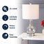 Mini lampe de table DEL en verre 20 po Alper-70773695