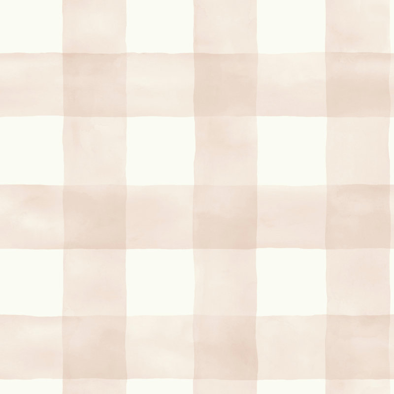 Rouleau de papier peint L 33 pi x l 20,5 po, Rose / blanc