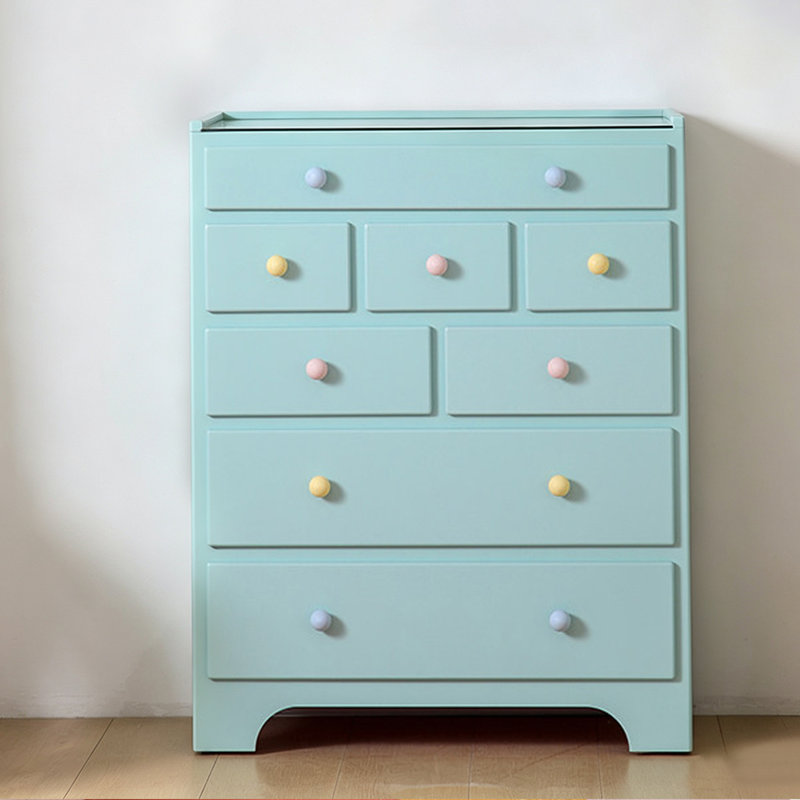 Meuble d'appoint moderne en bois massif bleu, Blue
