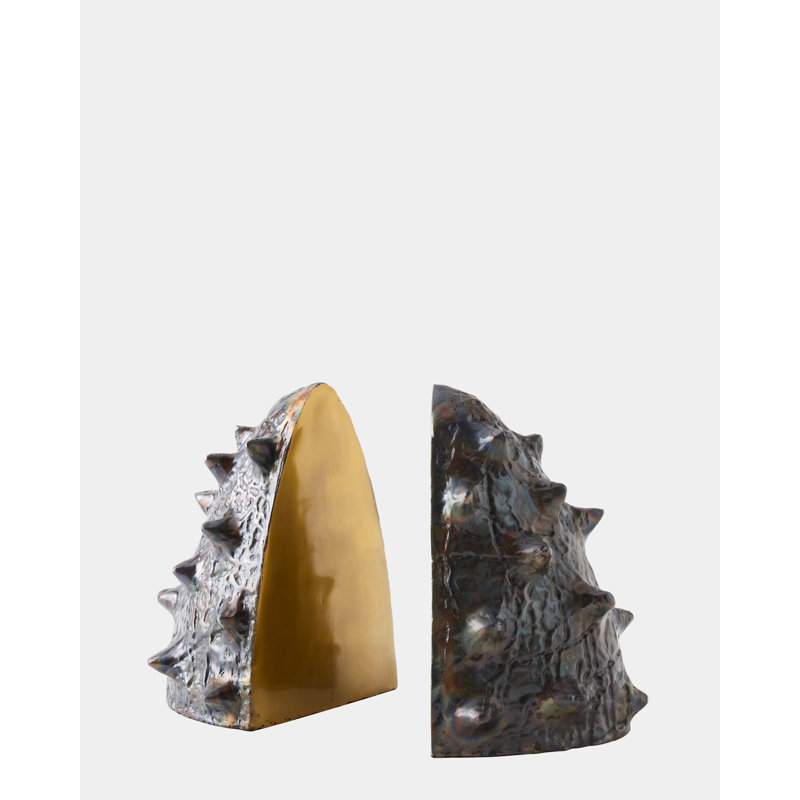 Biomorphic Bookends-Bronze/Brass