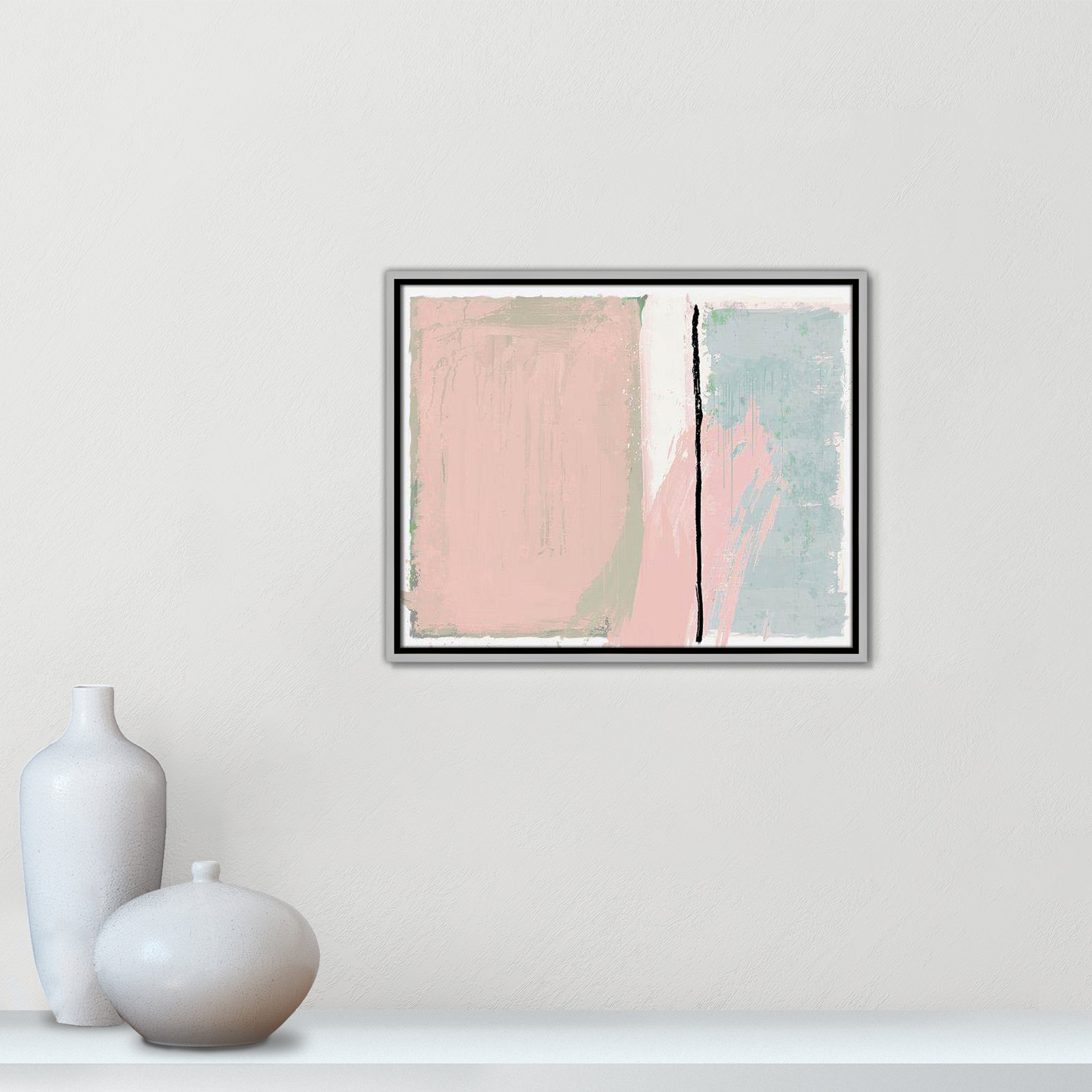 Pastel Opulance Print, 17.5" H x 21.5" W x 2" D, Silver Floater Framed, No Mat