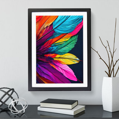 Vibrant Feathers No.4 - Framed Print