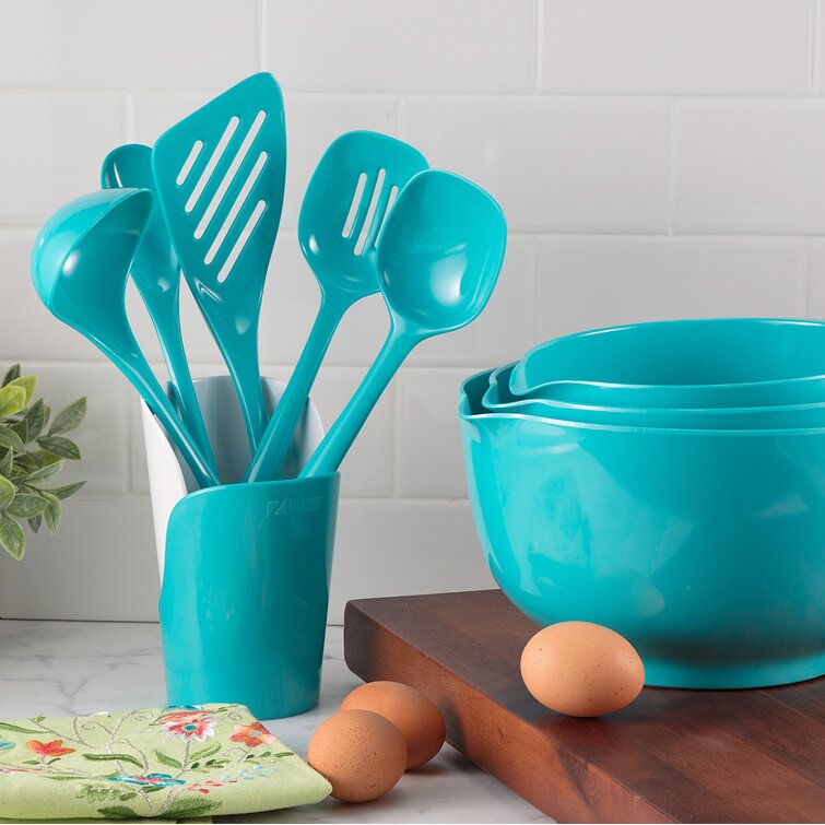 Reston Lloyd Melamine Slotted Spoon - Turquoise