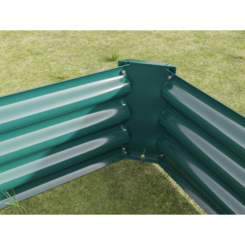 Rectangle Metal Raised Garden Bed (), Green, 11.81" H x 24" W x 47.24" D