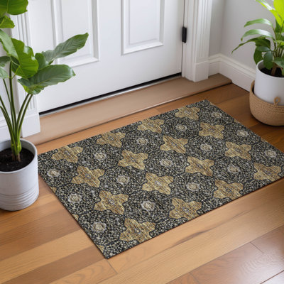 Machine Washable Indoor/Outdoor Lanphear ACN2410 Global Rug