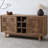 Wabi-sabi style solid wood dining cabinet