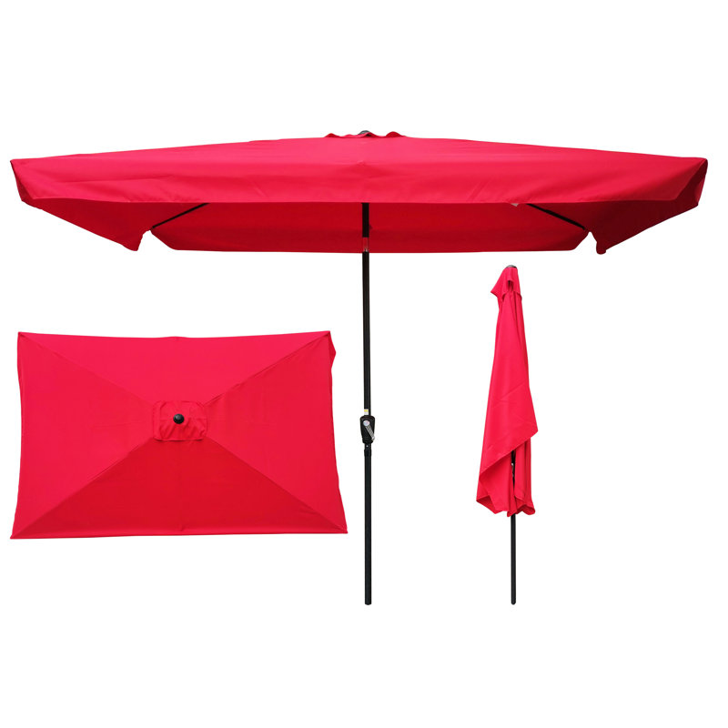 Parasol de patio 10 x 6,5 pi pour fêtes de jardin - plaisir rouge