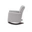 Chaise berçante en lin Denzell gris clair