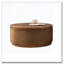 Table basse ronde en rotin avec rangement amovible