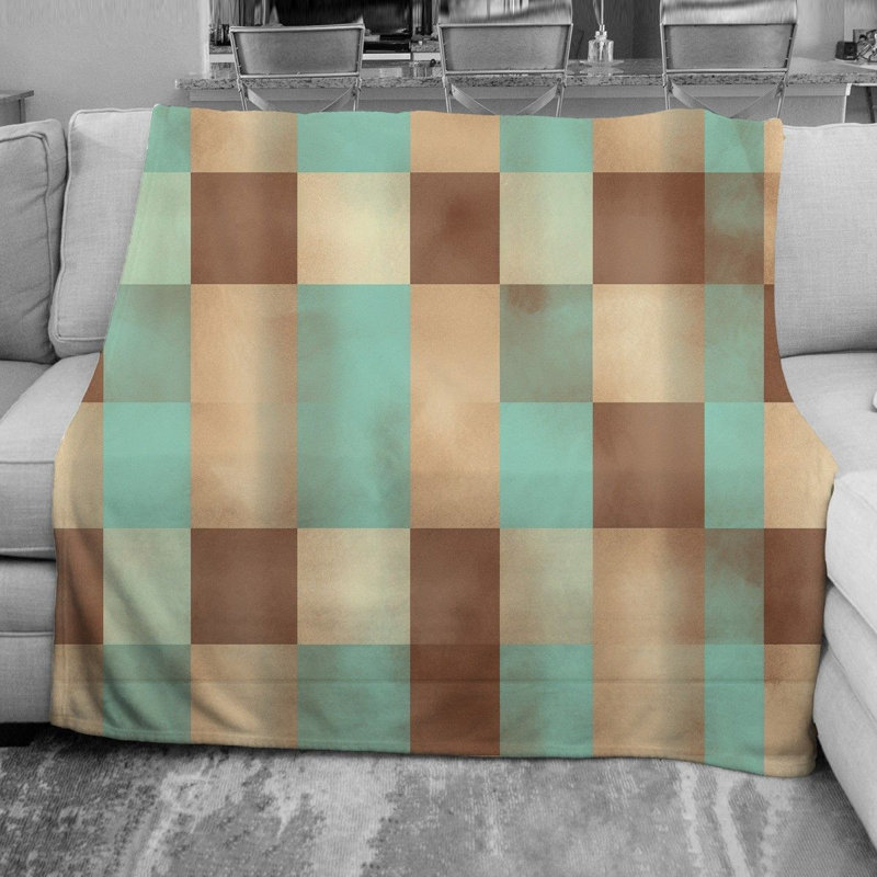 Checkered Fleece Blanket, Throw