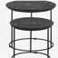 Ensemble de 2 tables gigognes noir mat