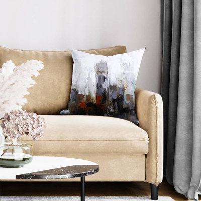 Obscure buildings - 20"x20" Throw pillow cover - Poly twill - Print on demand