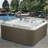 Amplified 100-Jet 7-Person Non-Lounger Spa w/Bluetooth Stereo, 3 Pumps by Aqualife by Strong Spas-99471679