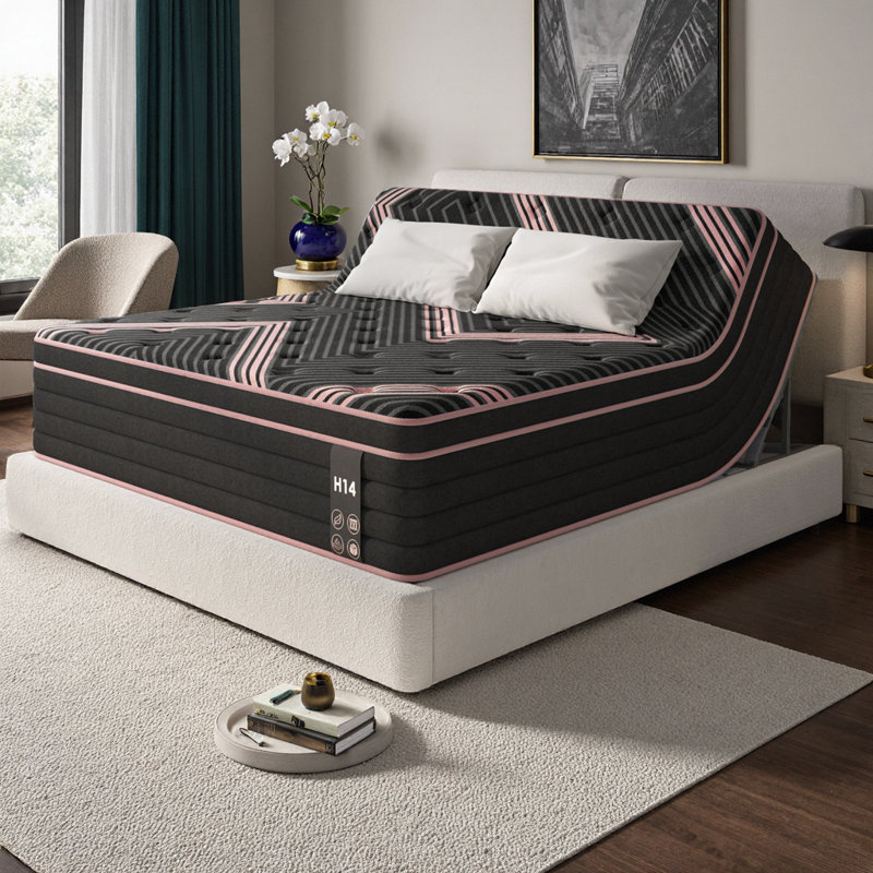 Medium Firm 10/12/14" Hybrid Mattress, Individually Pocketed Springs & Cooling Foam for Motion Isolation, Pressure Relief, CertiPUR-US Certified - Twin, Queen, King Size