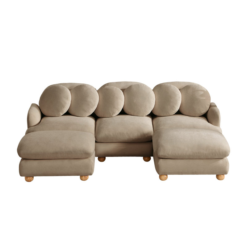 Comfy  Modular Sectional Sofa, Camel Chenille