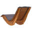  Chaise longue en bois naturel, coussin gris foncé-1995413089