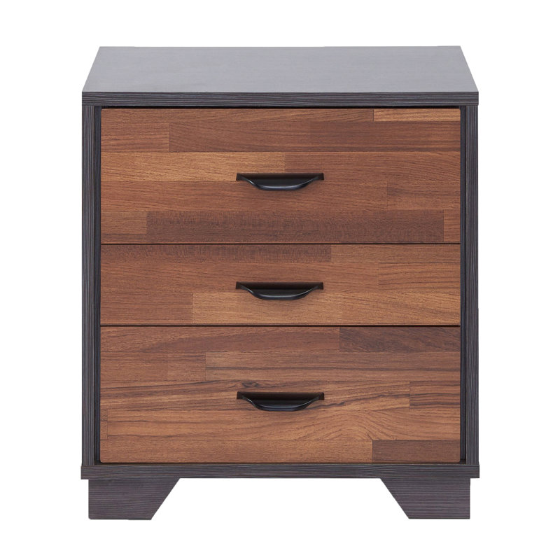 Table polyvalente en noyer avec 3 tiroirs spacieux