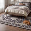 Tapis Xanthos traditionnel à médaillon, style persan, gris ivoire et beige, lavable à la machine, antidérapant, à poils courts, pour l'intérieur et l'extérieur, adapté aux animaux domestiques, idéal pour le salon, la chambre, la salle à manger, l'entrée, le couloir ou le bureau.-1127040127