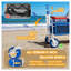 Chariot de plage pliable robuste de 500 lb avec porte-cannes, pneus tout-terrain et sacs isothermes pour la pêche, le camping et les aventures en plein air