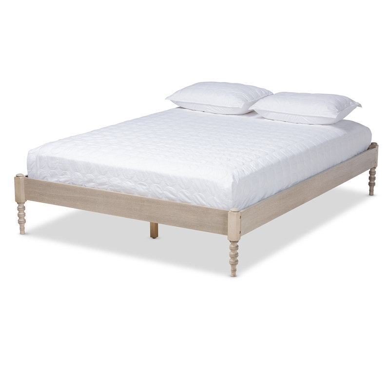 Hicham Platform Bed, King, White