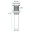 2 pièces de drain de lavabo de salle de bain sans trop-plein, bouchon de vidange de vasque de lavabo vasque, acier inoxydable 304-122460886