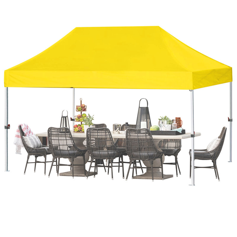 Amaziyah 96'' W x 96'' D Steel Pop-Up Canopy, Yellow, 10ft x 15ft