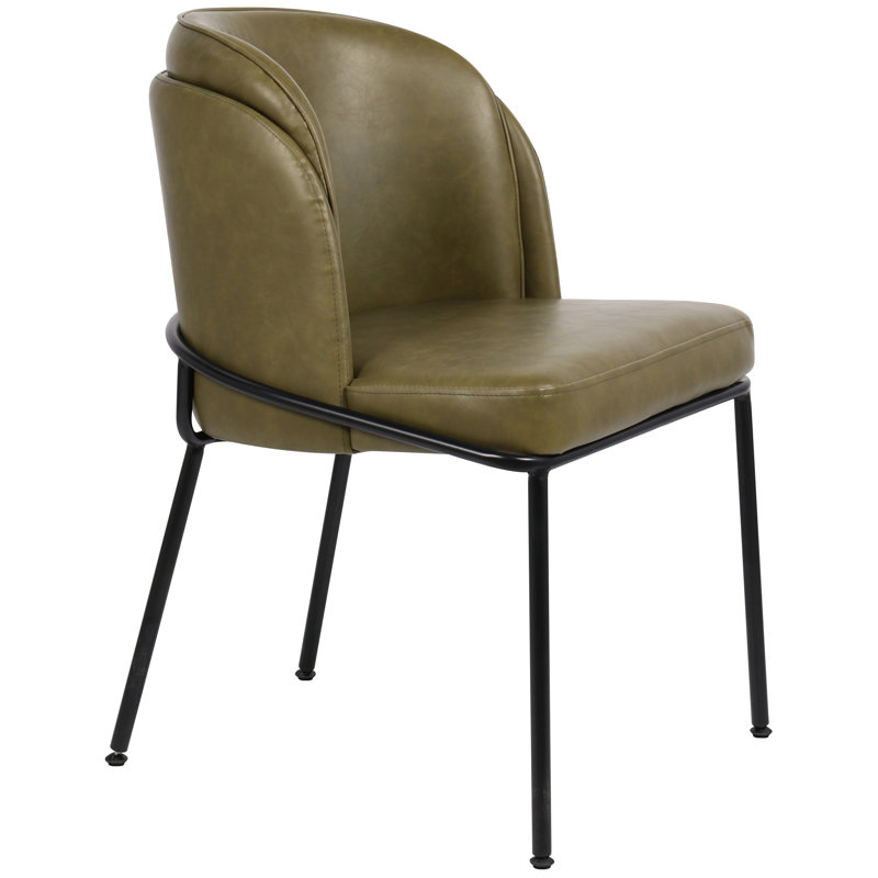 Chaise de salle à manger Jagger, Cuir olive végétalien
