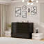 Grand lit escamotable avec rangement encastré et grand chargeur noir