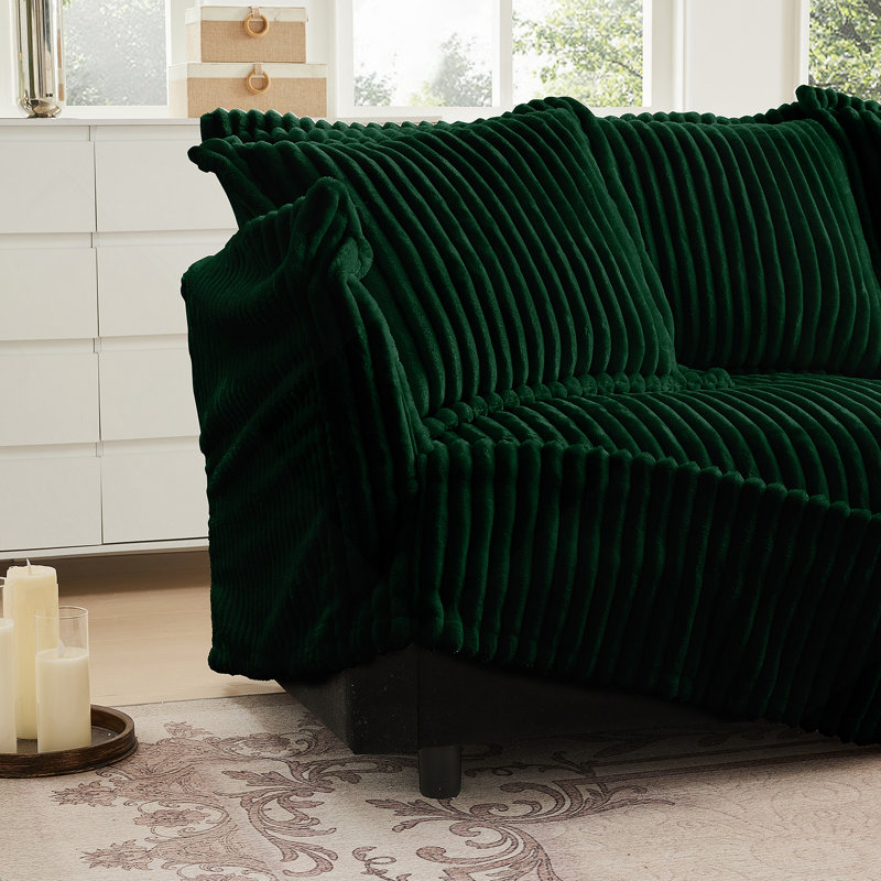 Ensemble de 2 fauteuils confortables et durables avec coussins moelleux et tissu en velours côtelé pour diverses pièces de votre maison