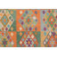 Tapis rouille / bleu en laine noué à la main à motif sud-ouest de 5 pi 8 po x 7 pi 9 po Cedorah