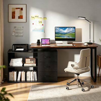 L-Shaped MDF Writing Desk