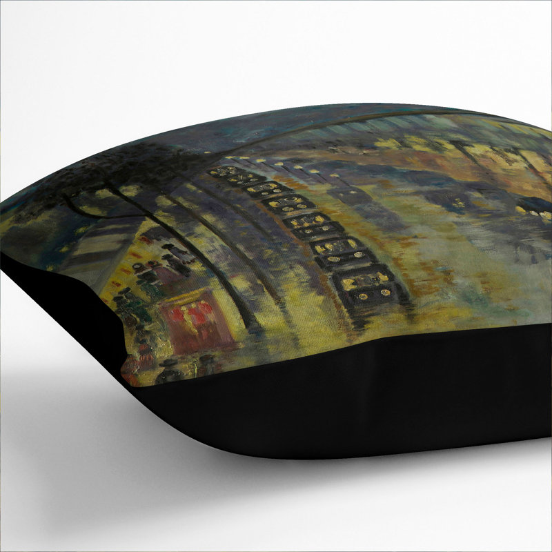 Square Cushion, 40cm H x 40cm W x 15cm D, Black