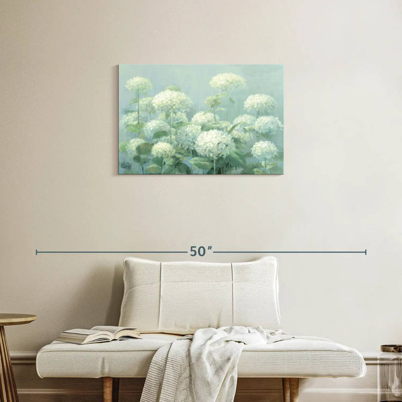 Hortensia blanc sauge de jardin II, H 20 po x l 30 po
