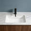 Lavabo de salle de bain encastré en céramique blanche avec trop-plein sous le comptoir 19,69 po Topcraft