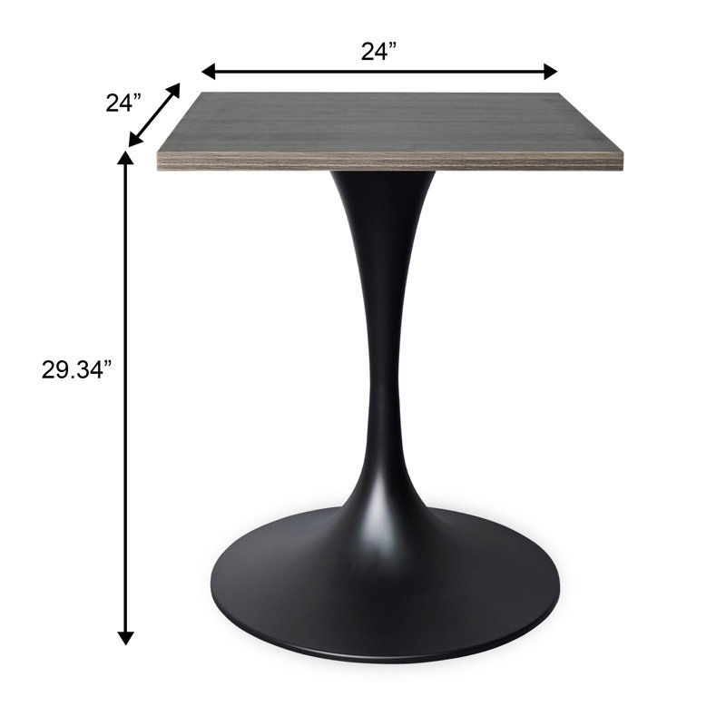 Table de salle à manger Verve, Érable foncé, Noir