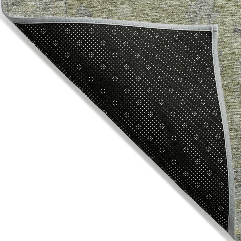 Tapis d'intérieur et d'extérieur lavable vert artichaut 3 pi x 5 pi artichaut