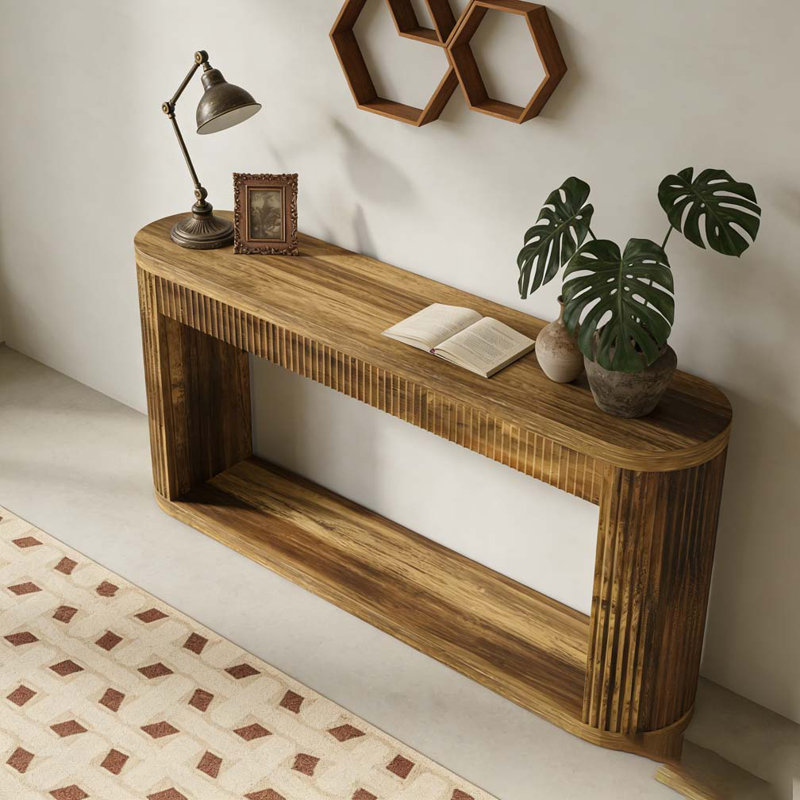 Table console en bois à 3 niveaux